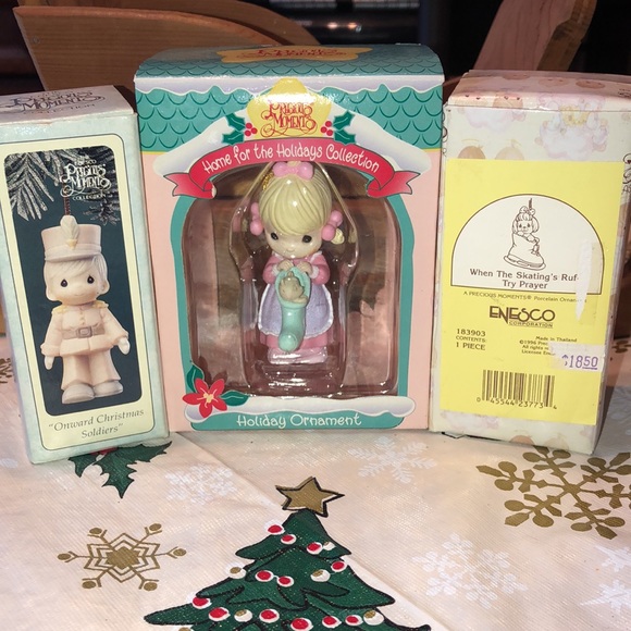 Precious moments 2 piece ornaments by enesco. Vintage new in boxes - Picture 7 of 7